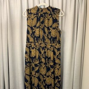 NWT J Crew Sleeveless smocked-neck midi dress